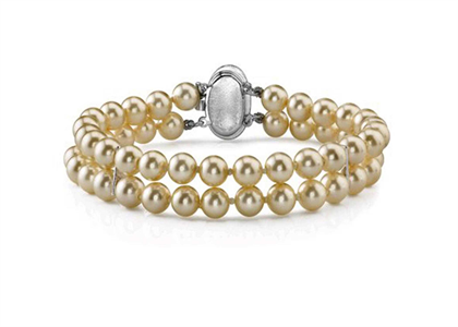 Silver Plated Womens Pearl Bracelet